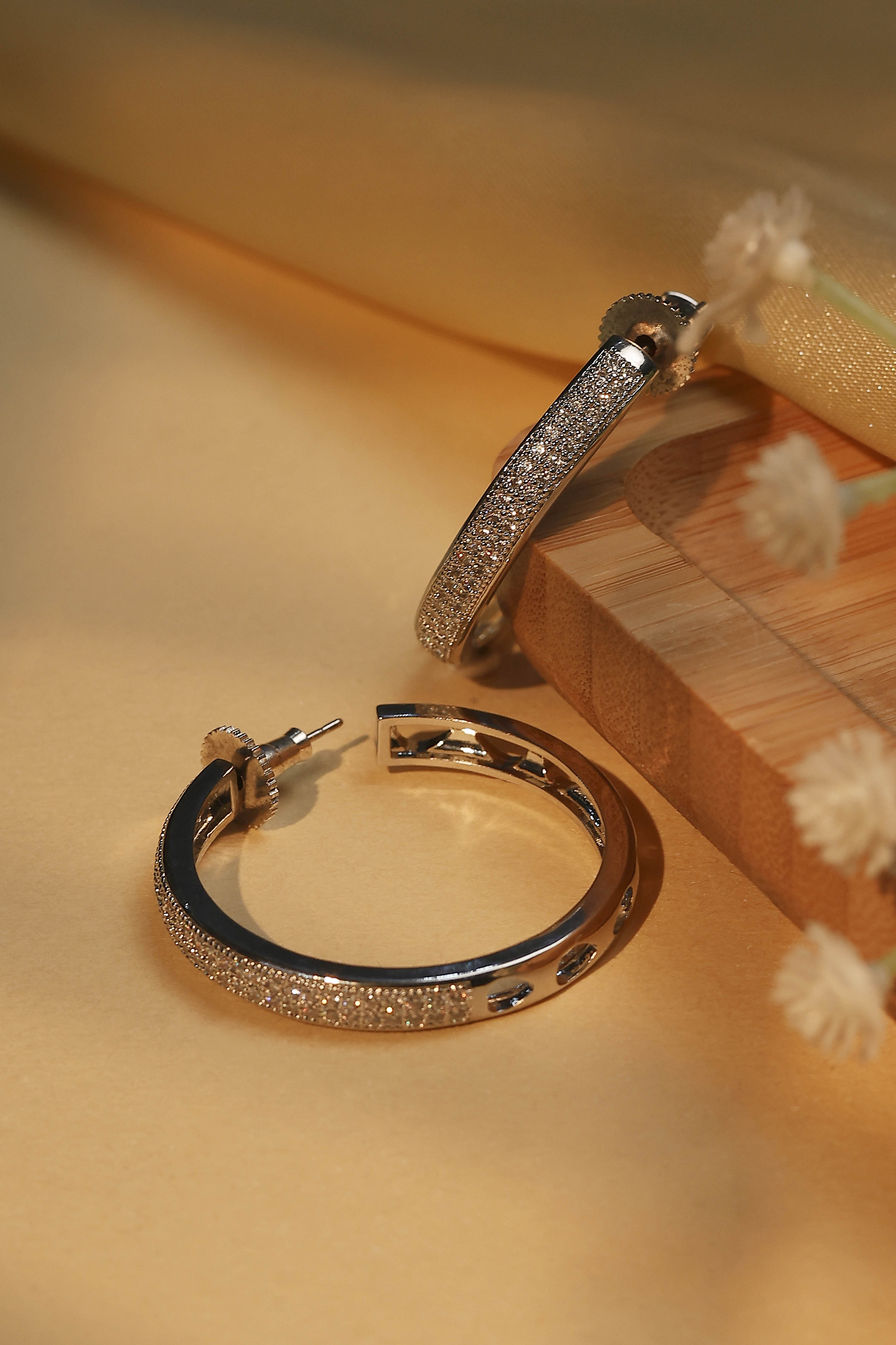 White Brass Hoops image number 0