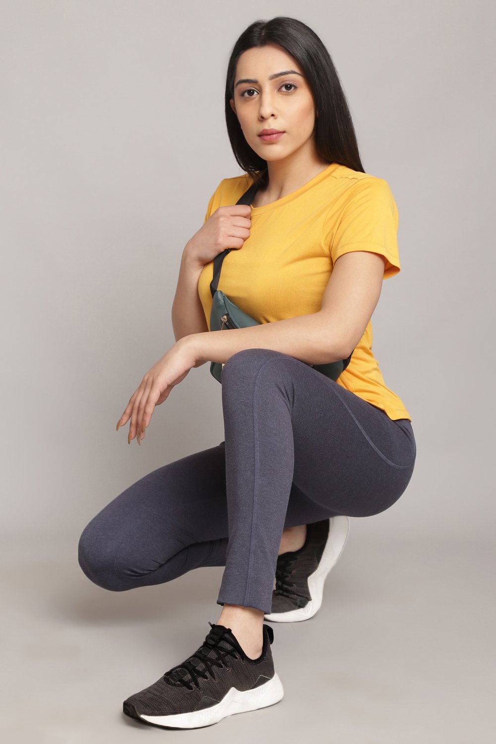 Light Grey Knitted Cotton Blend Leggings image number 0