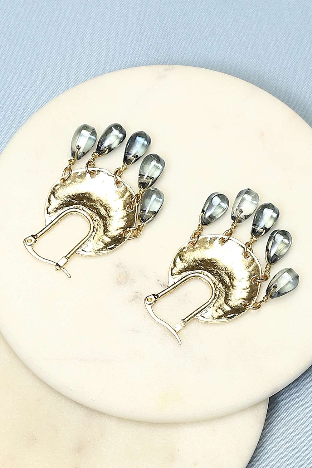 Gold Brass Earrings image number 2