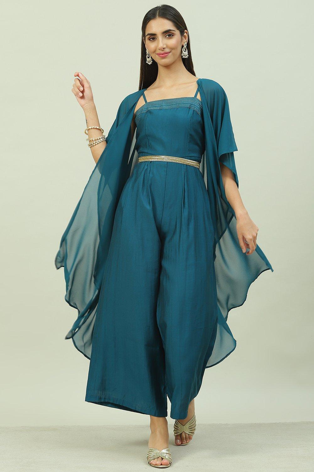 Teal LIVA Straight 2 Piece Set image number 0