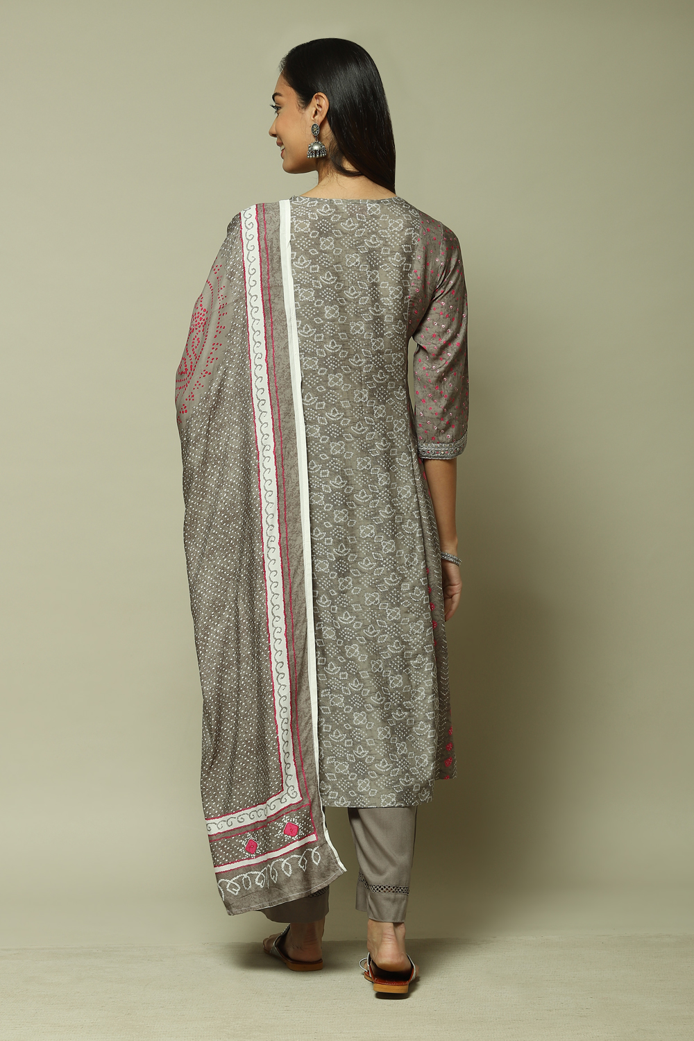 Mango Modal A-Line Kurta Palazzo Suit Set image number 7