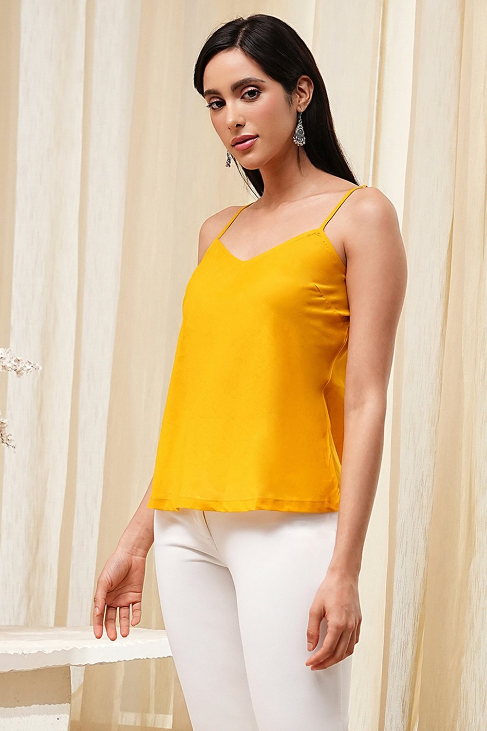 Blue Viscose Rayon Straight Shirt image number 2