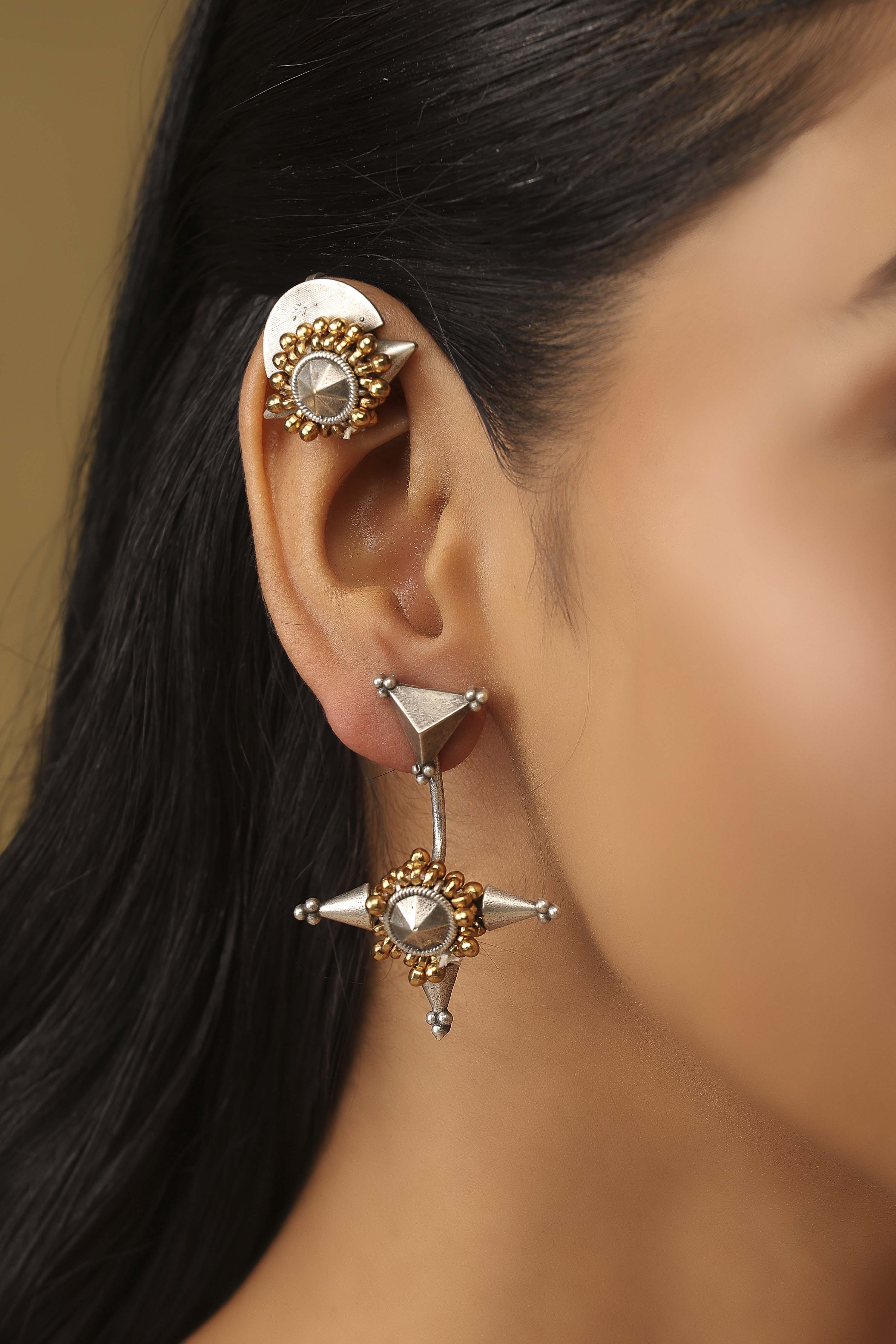 Oxid Gold Brass Earcuff image number 1