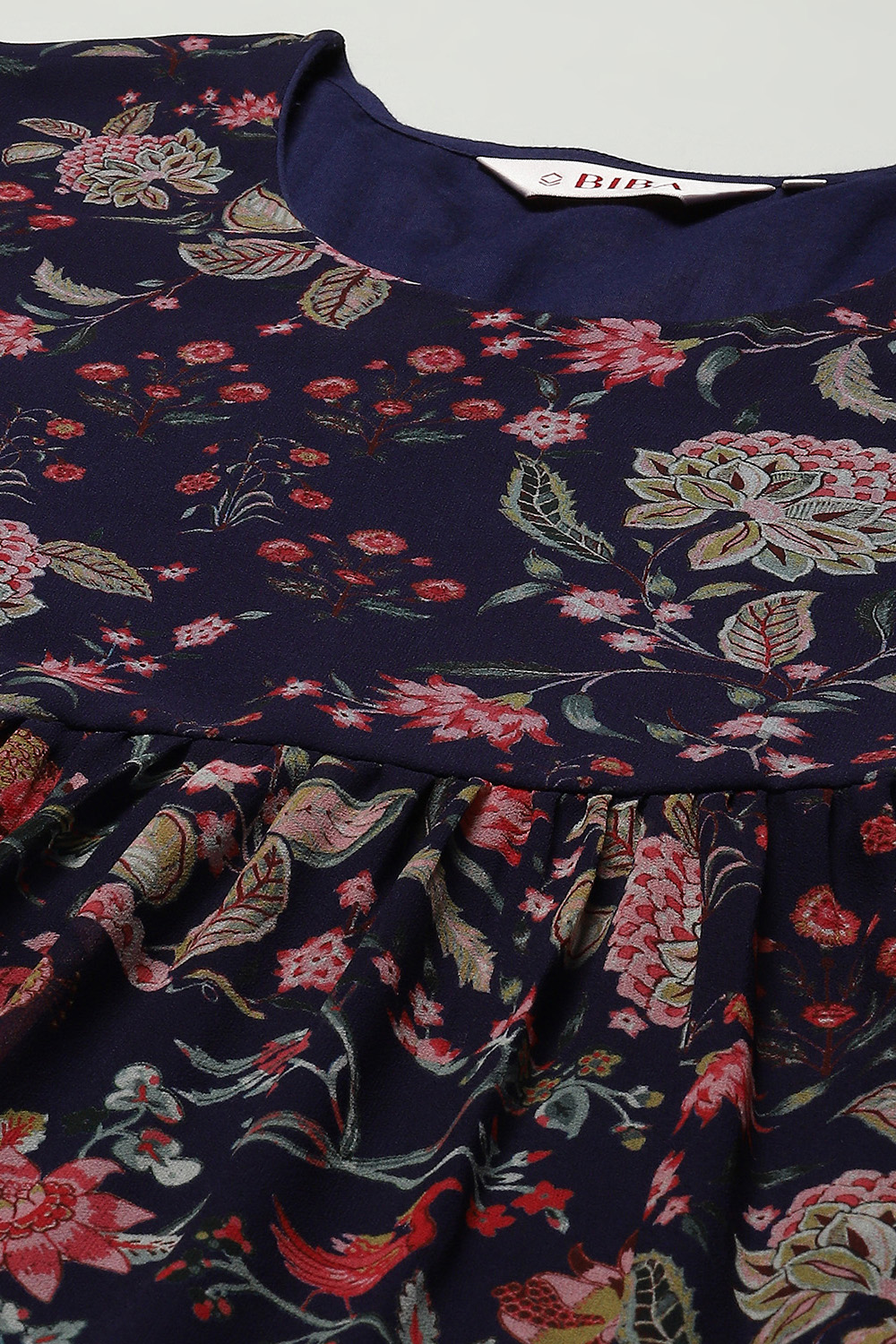Indigo Polyester Anarkali Suit Set image number 1