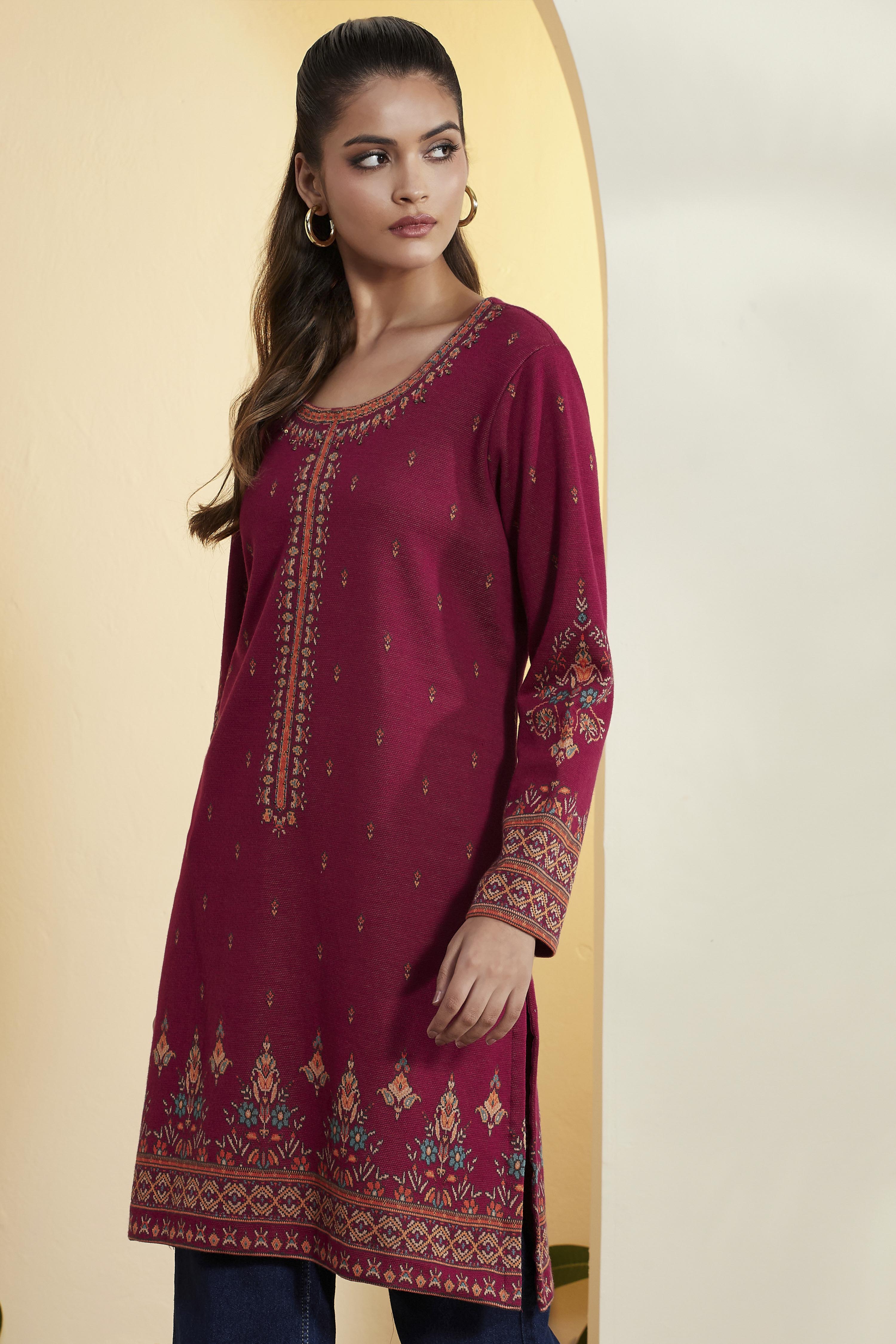 Black Multi-Motif Printed Straight Kurta image number 3