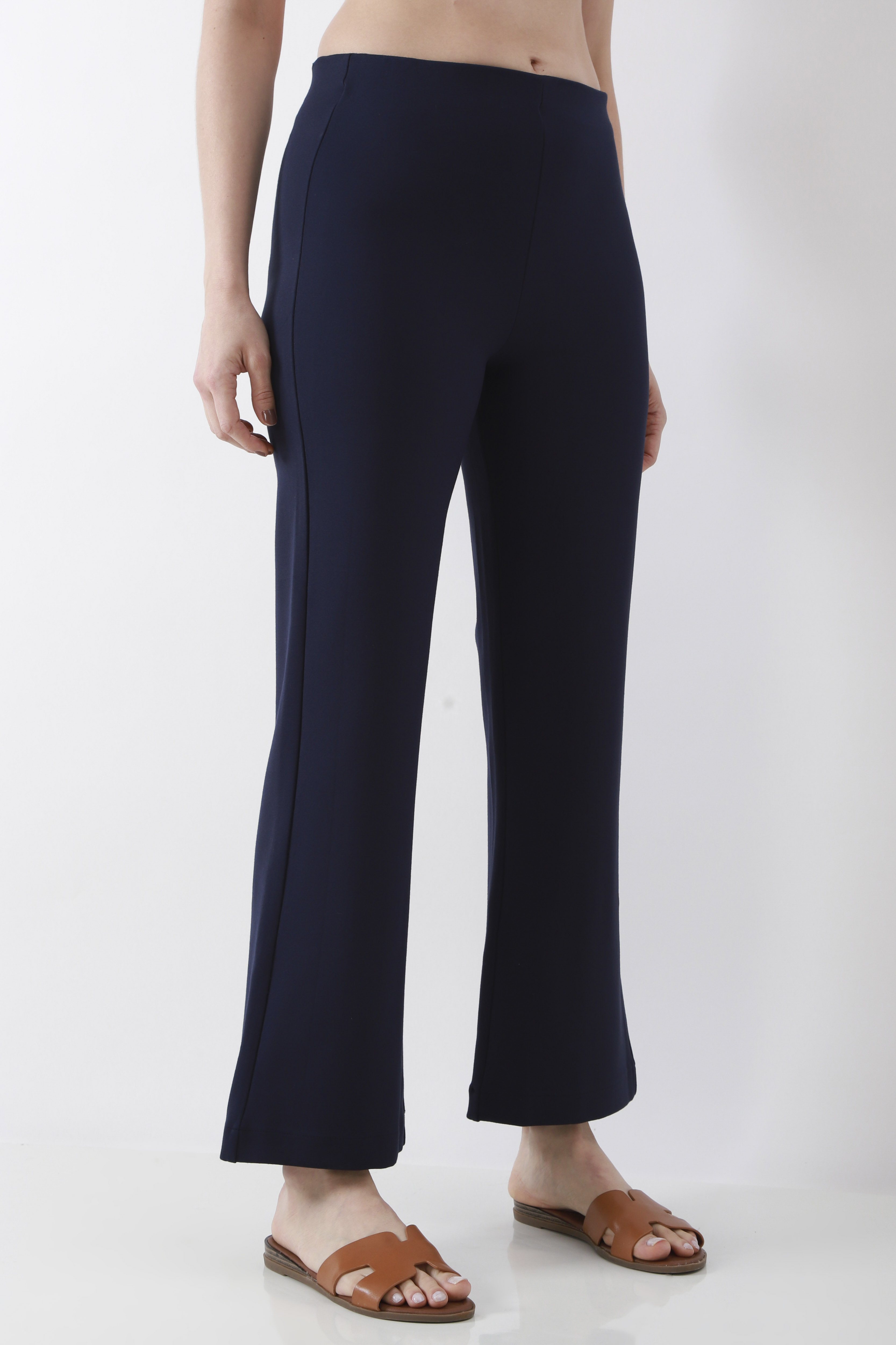 White Solid Flared Pants image number 3