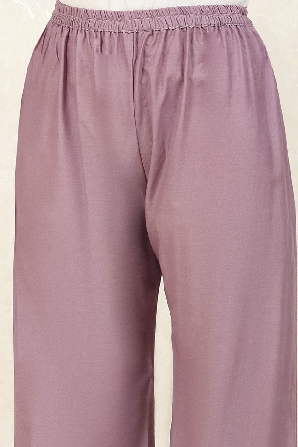 Lavender Linen Blend Hand Embroidered Unstitched Suit Set image number 3