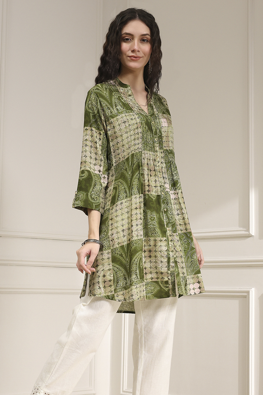 Indigo Blue Viscose Rayon Straight Kurta image number 4