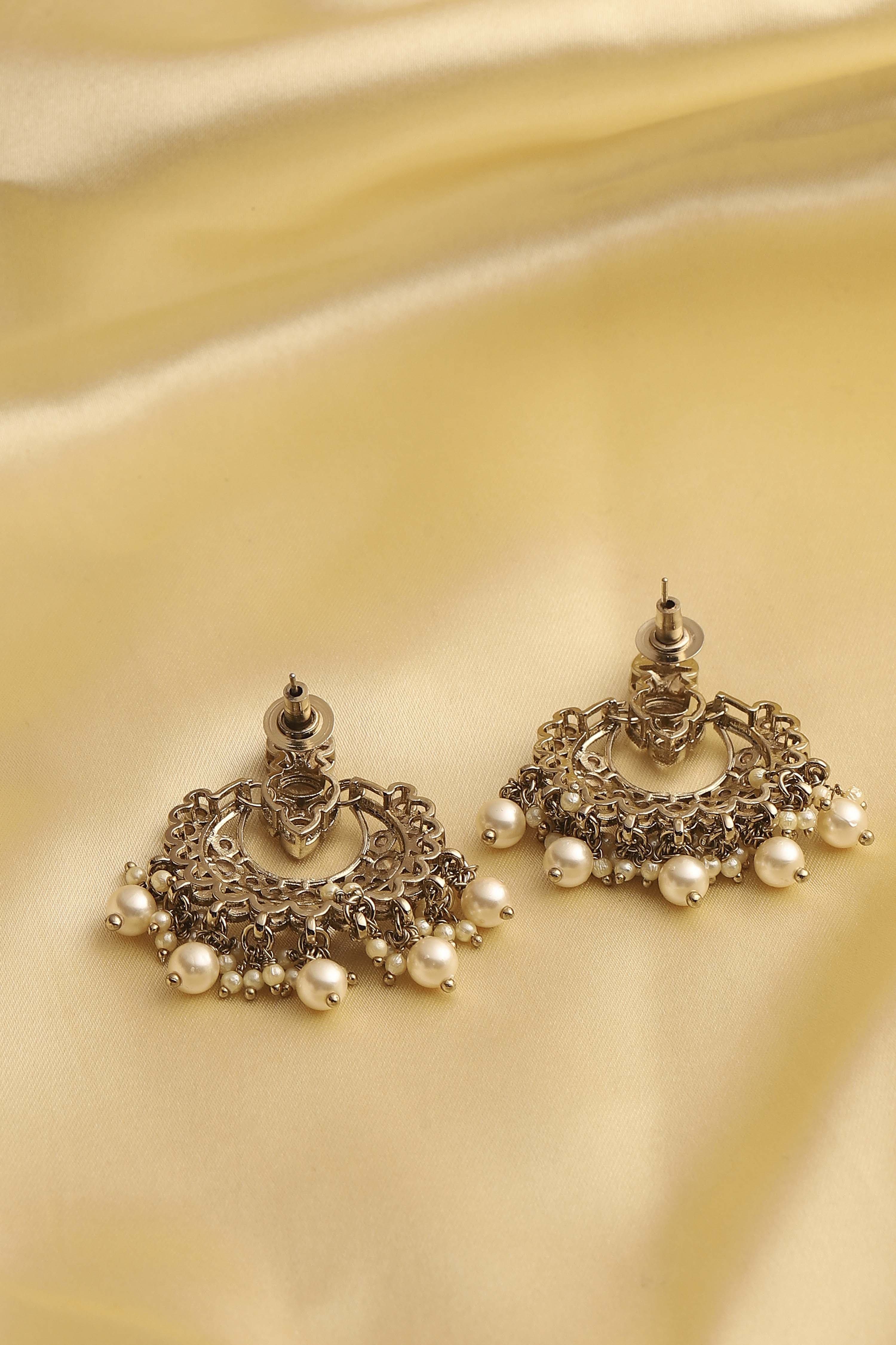 Champagne Alloy Chaandbali image number 2