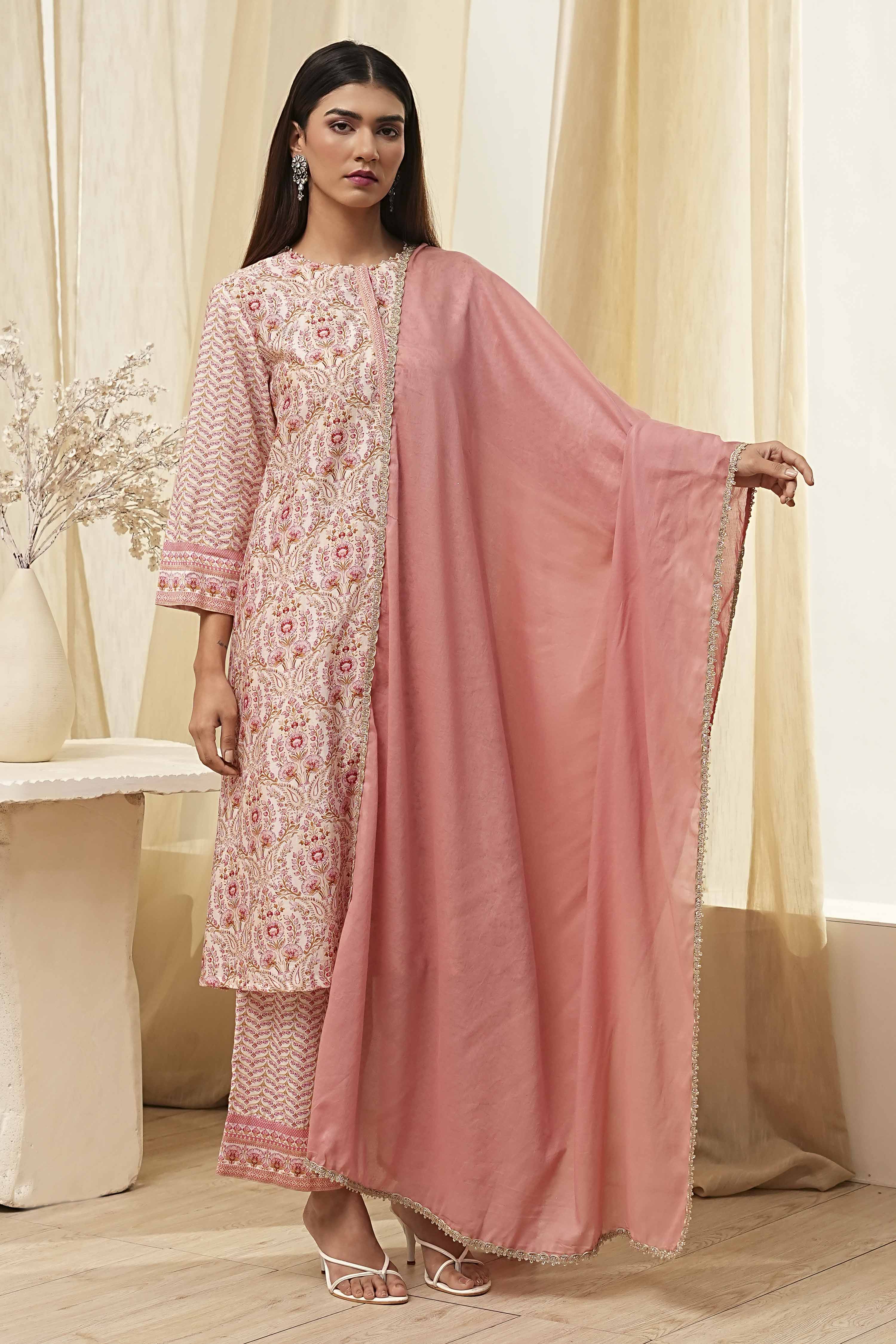 Red Cotton Solid Dupatta image number 0