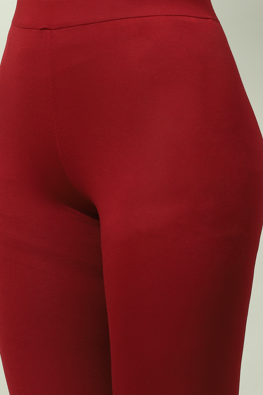Black Viscose Lycra Solid Leggings image number 1