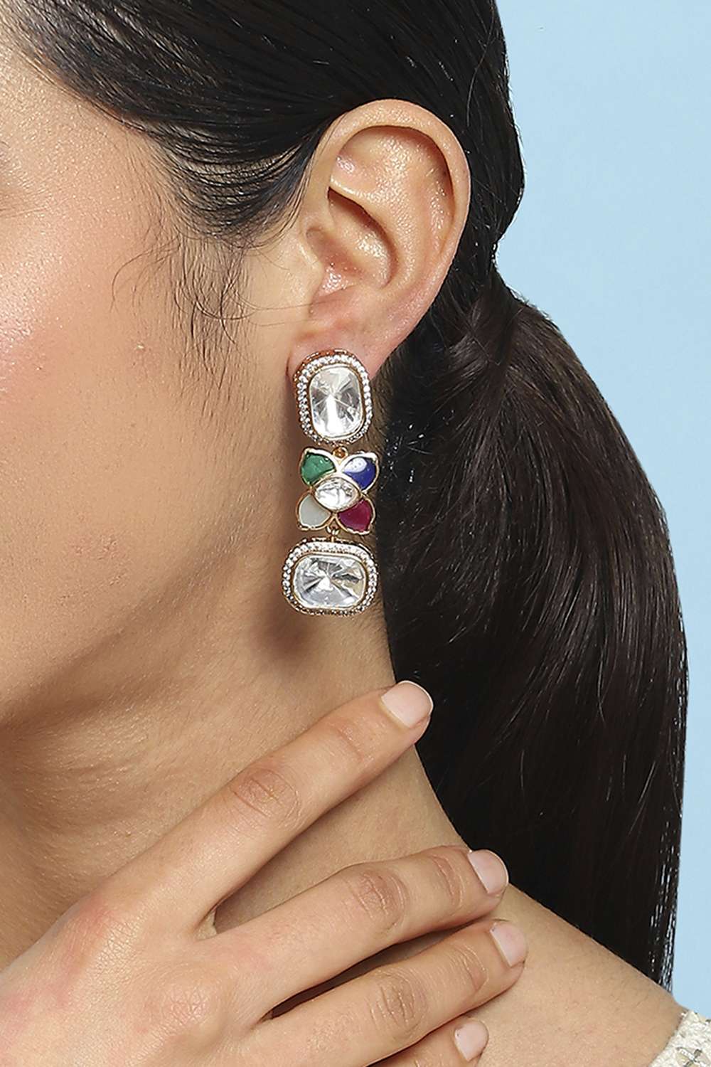 Multicolour Brass Drop & Danglers image number 1