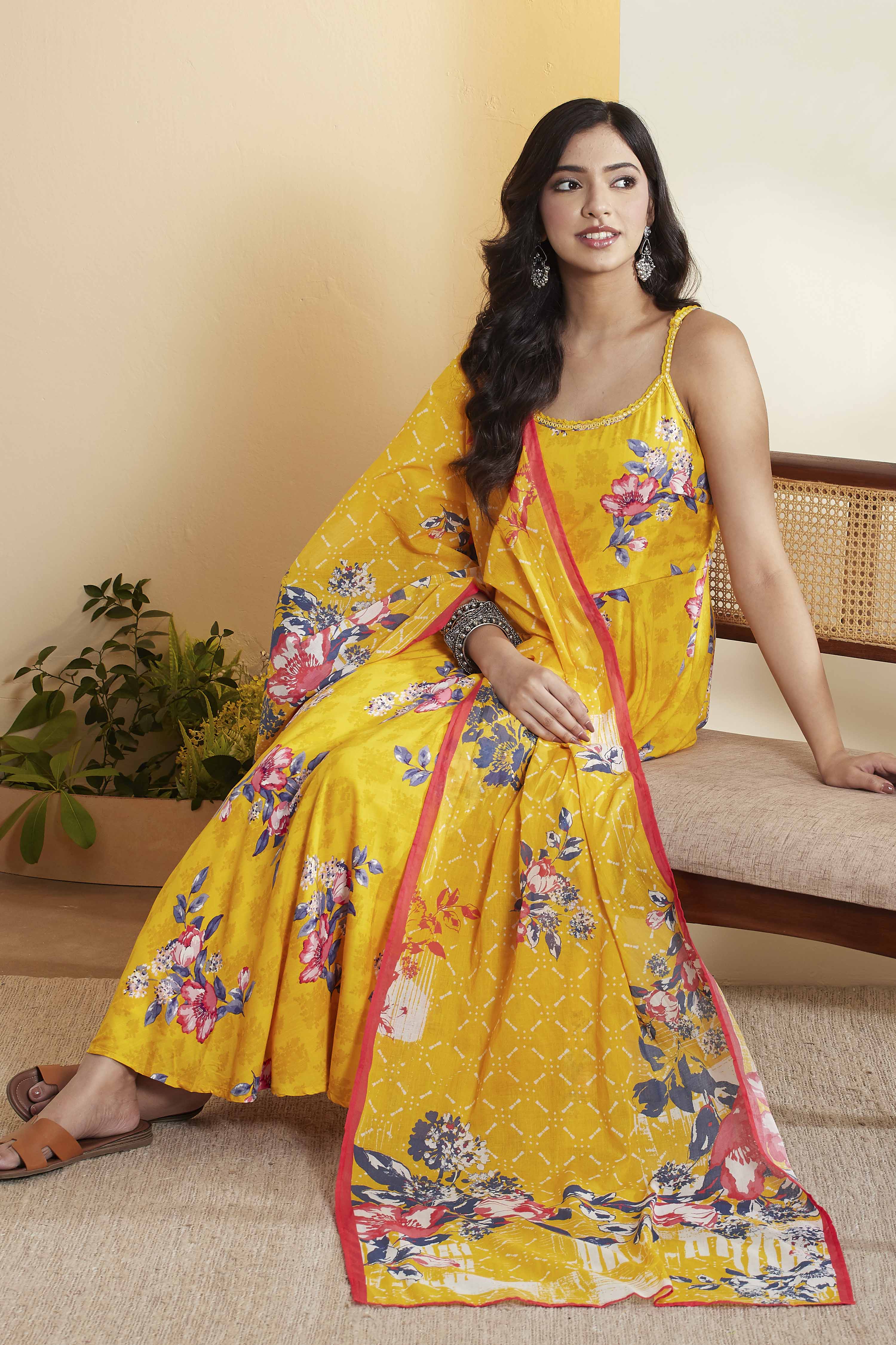 Green Viscose Rayon Straight Fusion Set image number 0