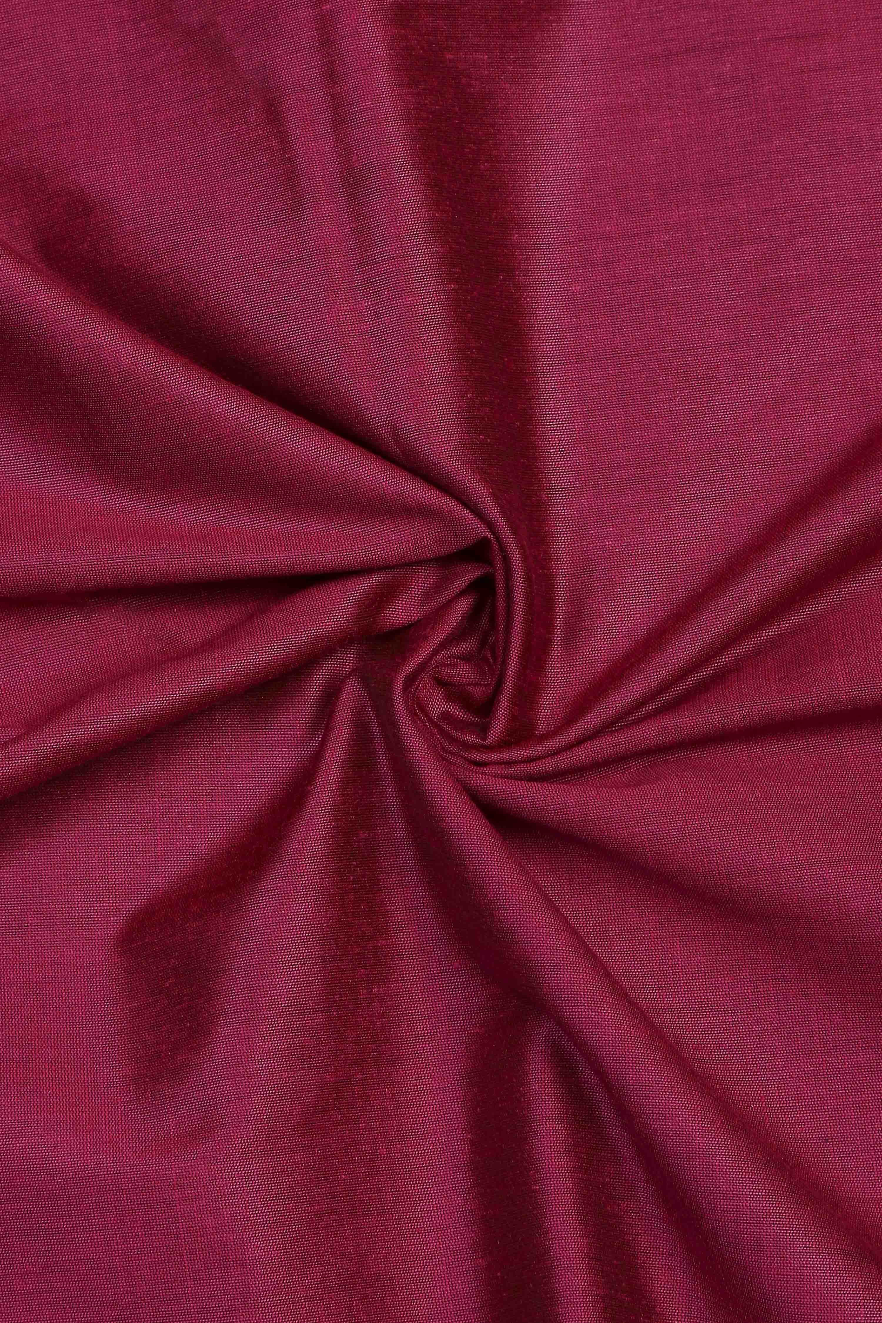 Red Banarasi Chanderi Banarasi Print Unstitched Suit Set image number 2